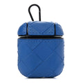 Bottega Veneta Quilted Intrecciato Leather AirPods Case — Blue