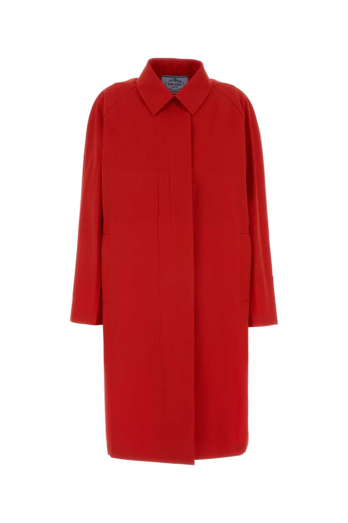 Prada Soprabiti Coat — Red