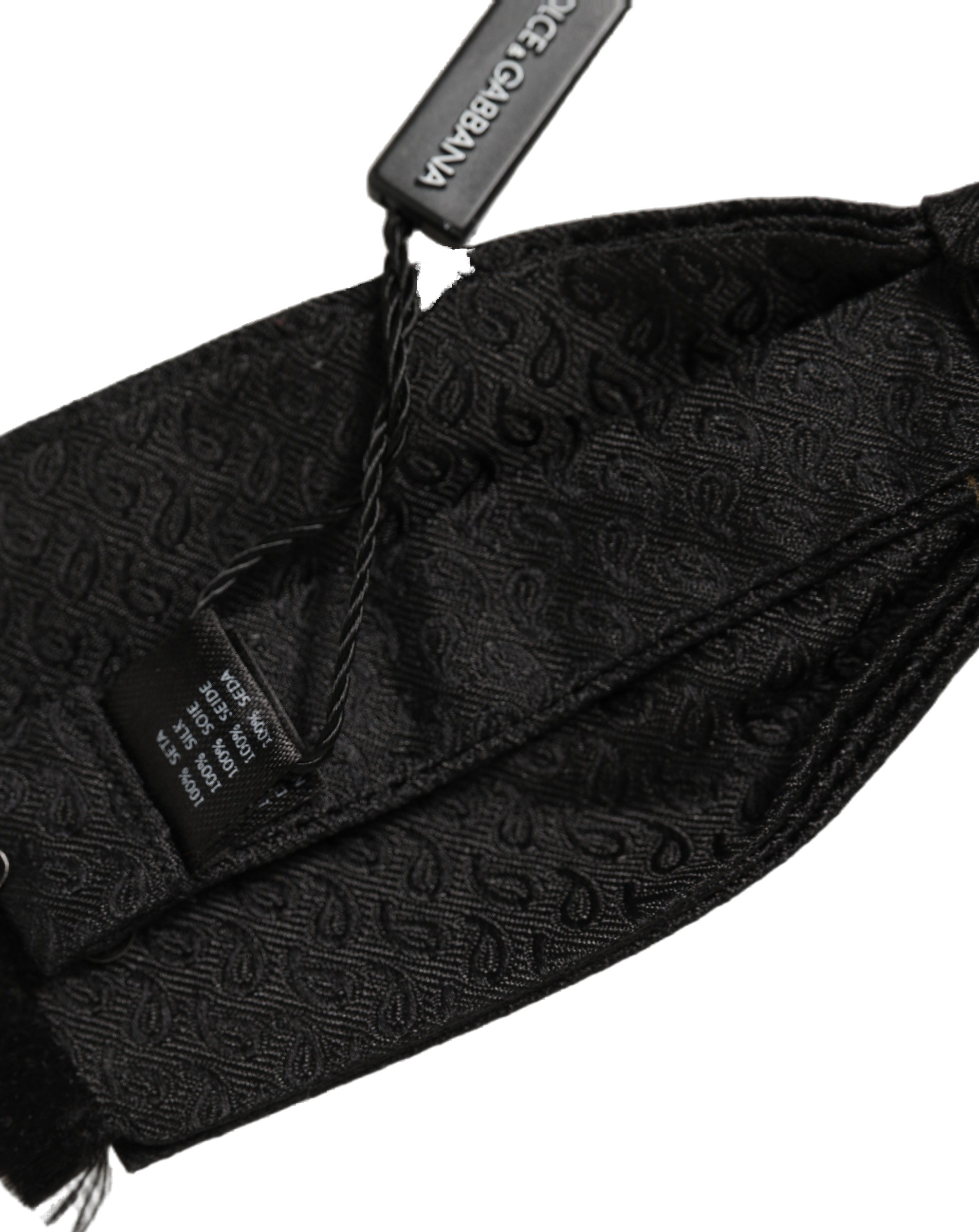 Dolce & Gabbana Pre-Tied Silk Bow Tie — Black