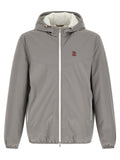 Brunello Cucinelli Water-Repellent Padded Shell Jacket — Gray