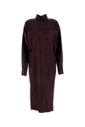 Ferragamo Satin Dress — Burgundy