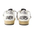 Golden Goose Deluxe Brand Leather and Glitter Sneakers — White