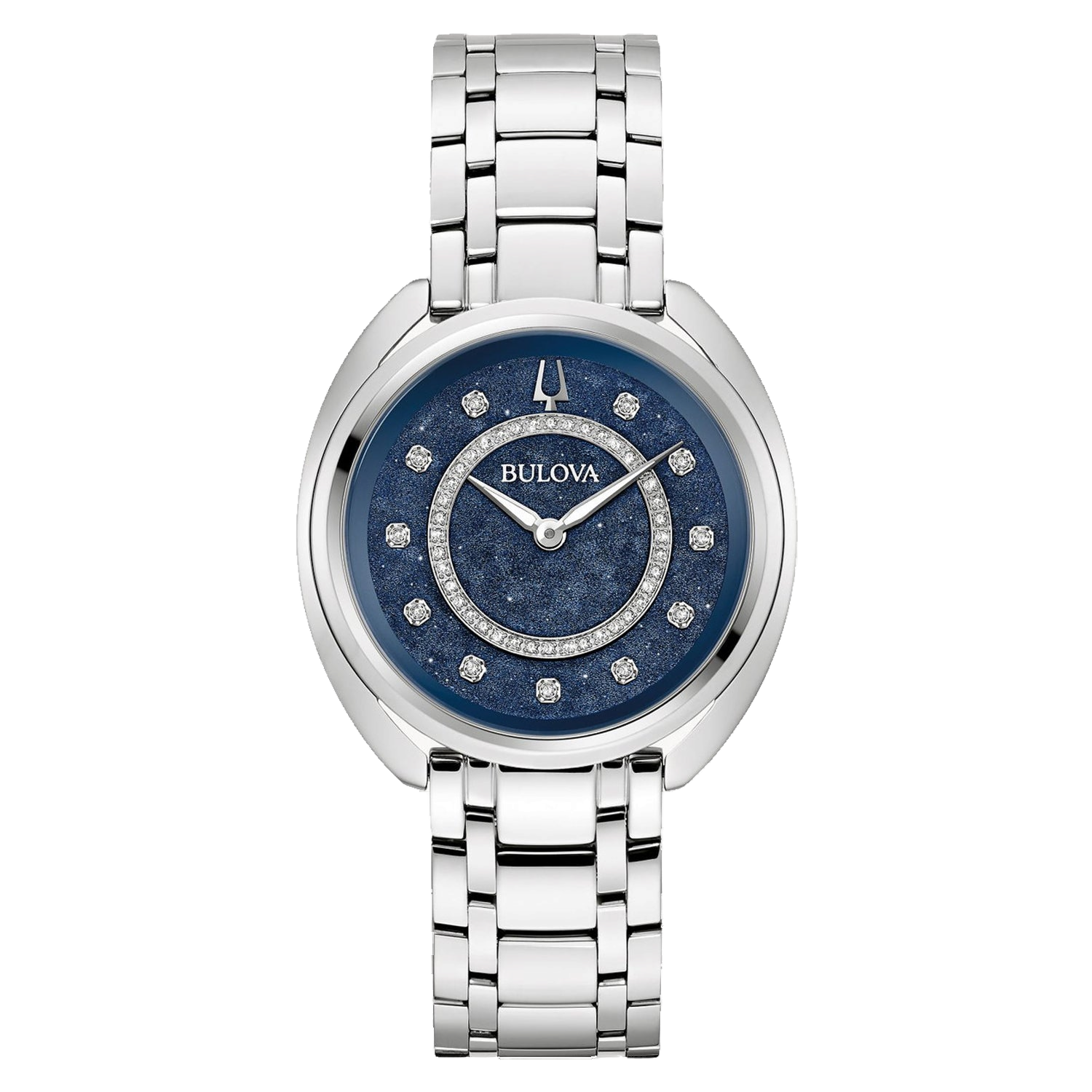 Bulova Diamond-Set Dial Watch — Blue