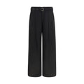 Sacai Wide-Leg Cotton Chino Pants — Black