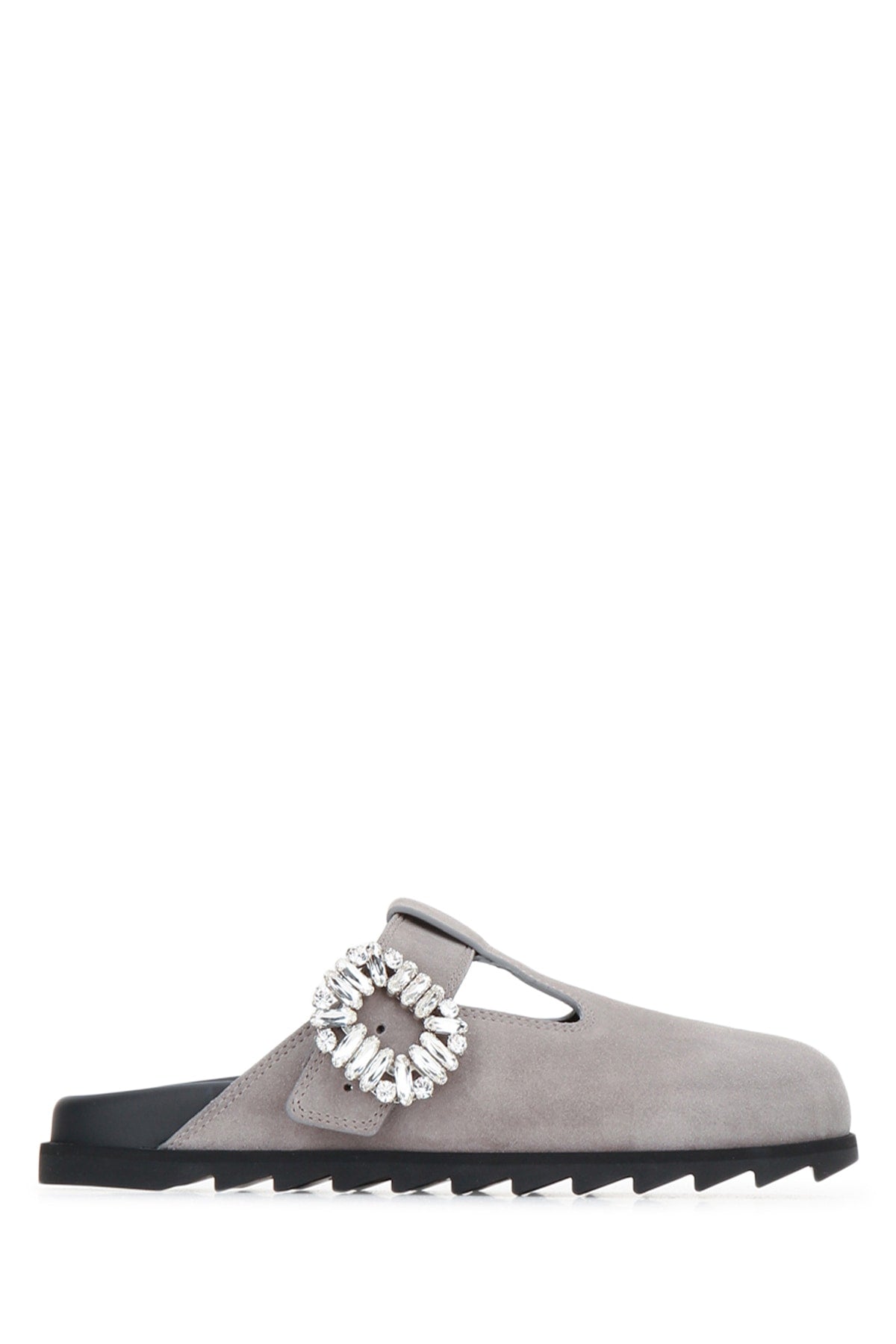 Roger Vivier Slidy Viv Mule Heel — Gray