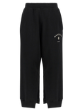 MM6 Maison Margiela Logo-Embroidered Cotton Joggers — Black