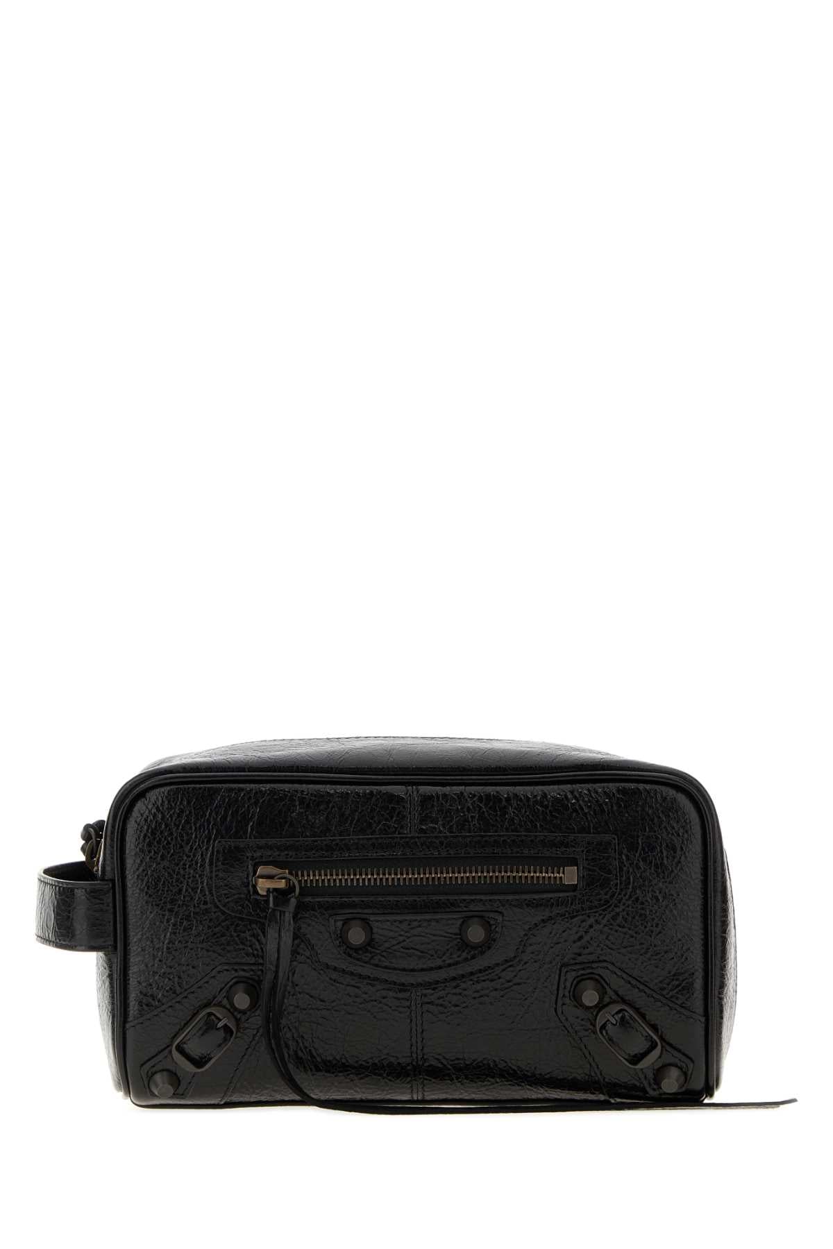 Balenciaga Lamb Leather Travel Wallet — Black