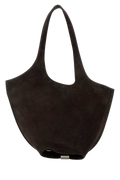 The Attico Suede Shoulder Bag — Brown