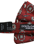 Dolce & Gabbana Floral Silk Bow Tie — Red