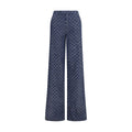 Gucci GG Cotton Jacquard Trousers — Blue