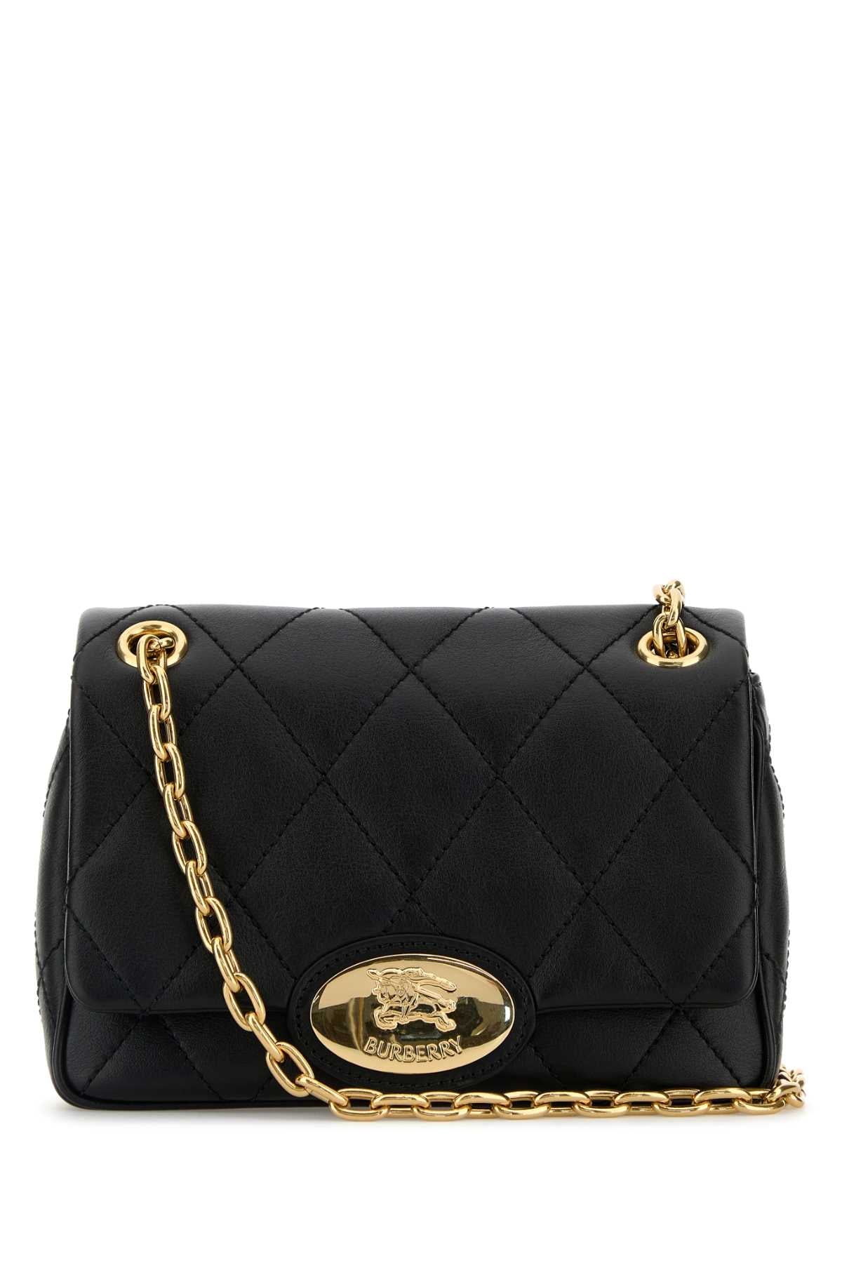 Burberry Quilted Leather Shoulder Bag — Black