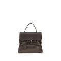 Moschino Removable Decorative Belt Top Handle Bag — Brown