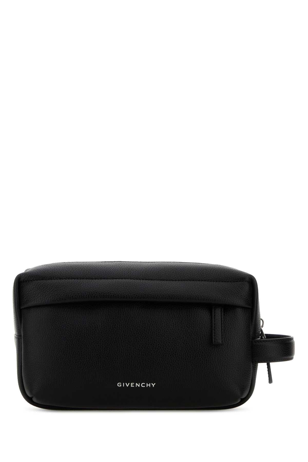 Givenchy Leather Wash Case Toiletry Case — Black