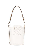 Roger Vivier Embossed Logo Shoulder Bag — White