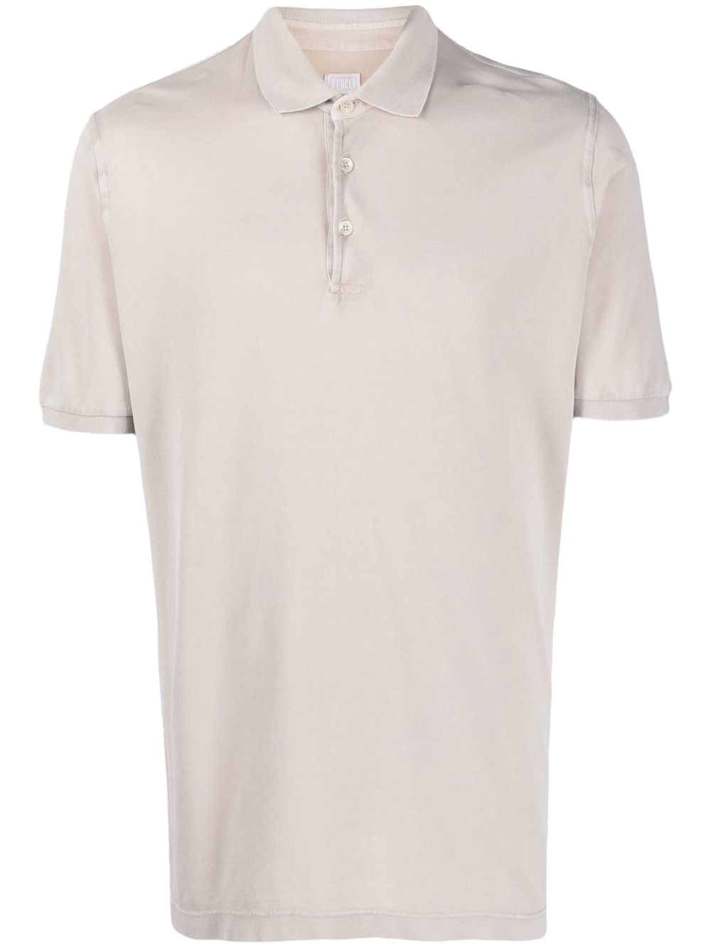 Fedeli Cotton Polo Shirt — Beige