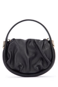 Roger Vivier Gathered Leather Top Handle Bag — Black