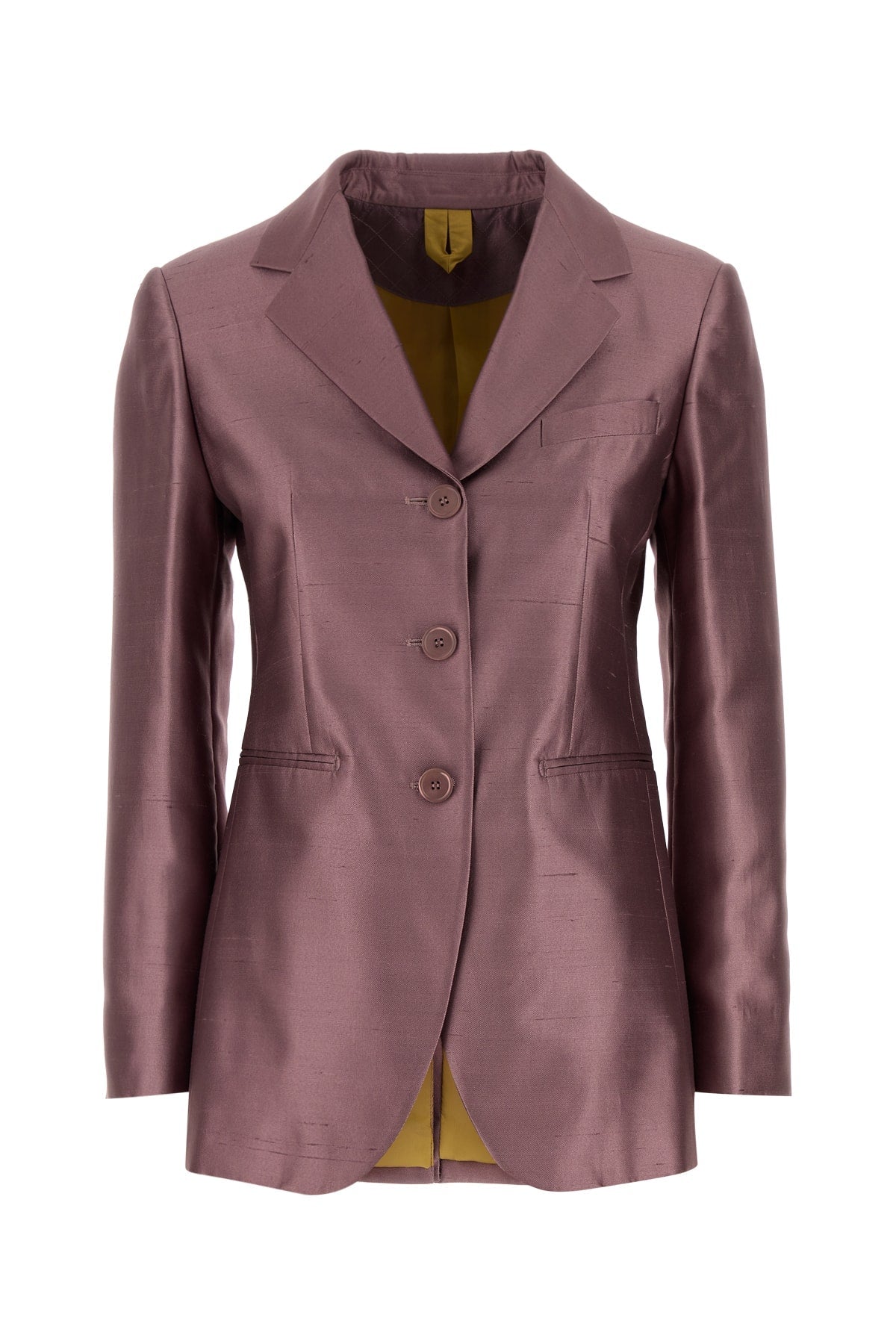 Max Mara Silk-Cotton Blazer — Purple