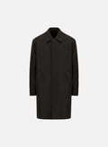 Harris Wharf Pressed Wool Coat — Brown