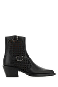 Chloé Buckle-Strap Leather Boot — Black