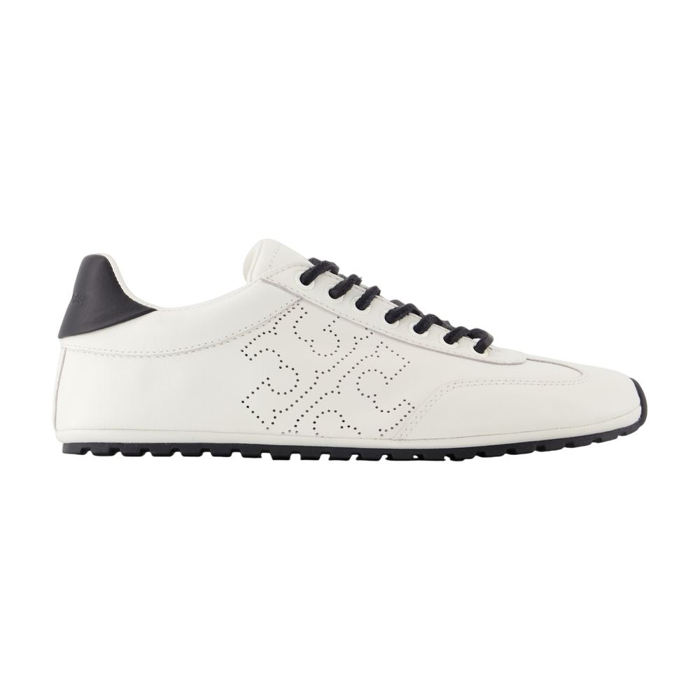 Tory Burch Perforated Lambskin Sneaker — White