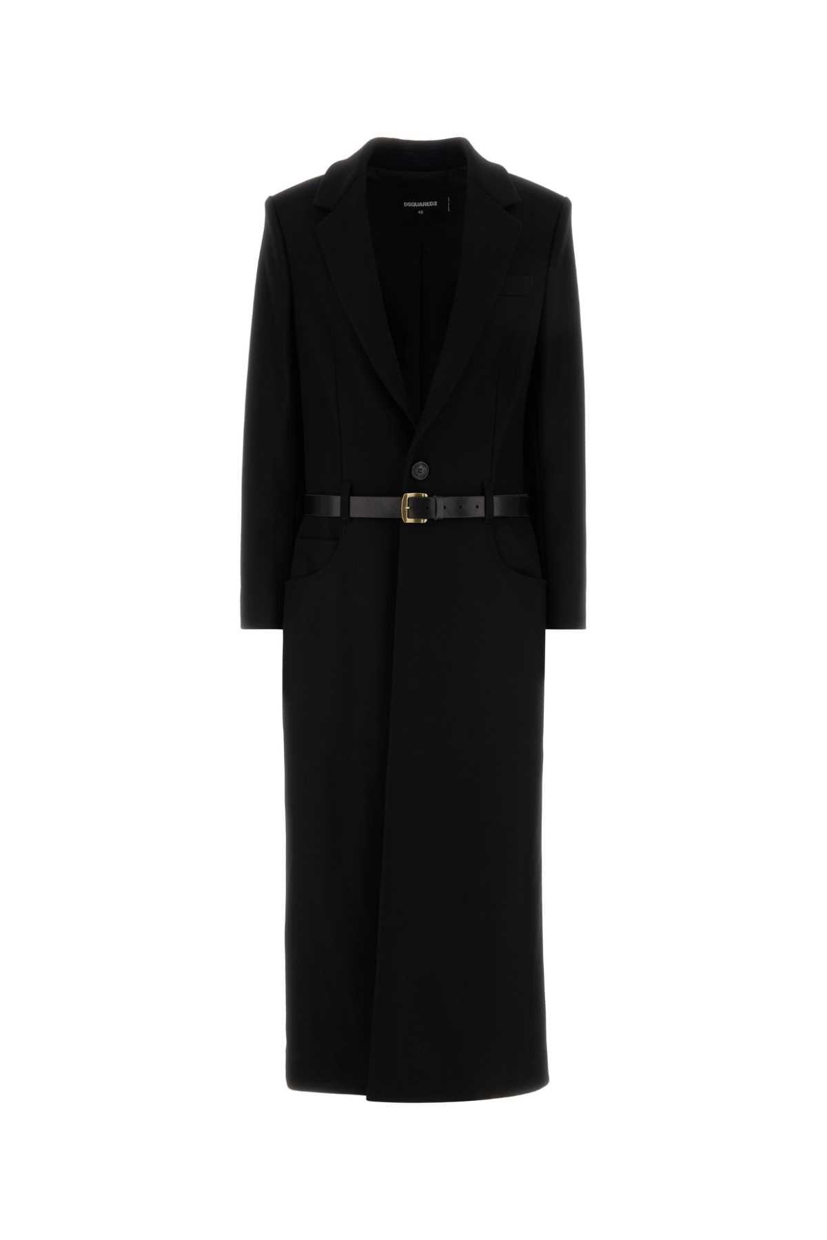 Dsquared2 Belt Coat — Black