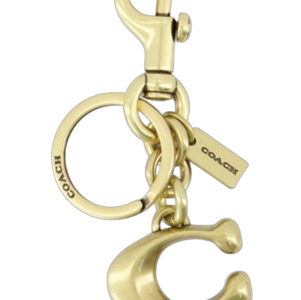 Coach Metal Keychain Charm — Gold