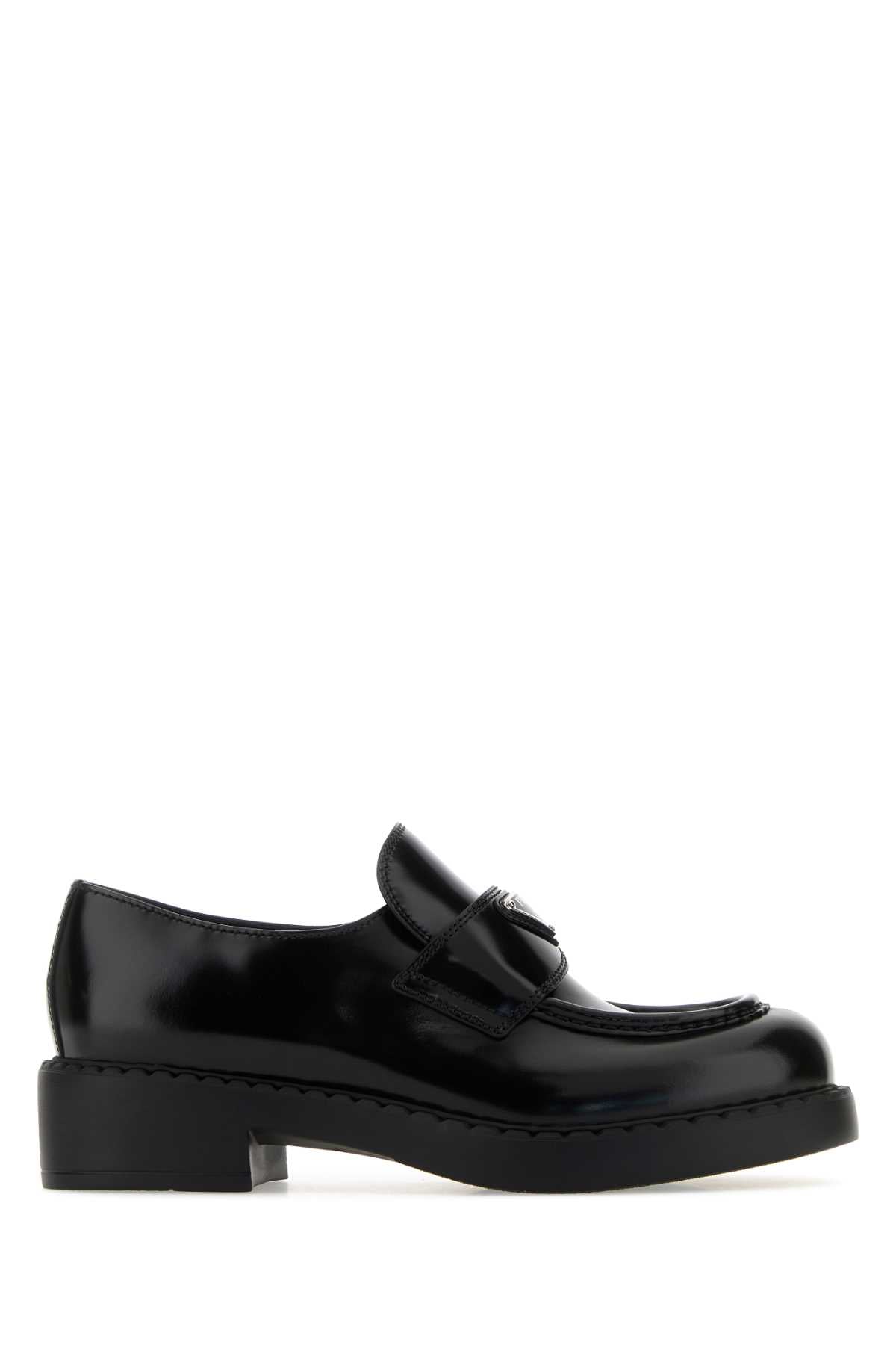 Prada Vitello Leather Loafer — Black