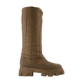 Gia Borghini Quilted Puffer Boots — Khaki