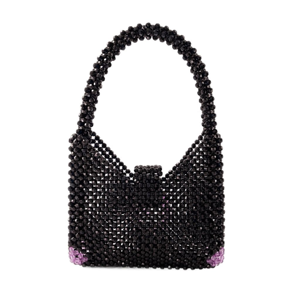 Germanier Beaded Hobo Bag — Black