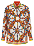 Dolce & Gabbana Chain Print Cotton Blouse — Multicolor