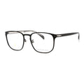 David Beckham Square Full Rim Metal Eyeglasses — Black