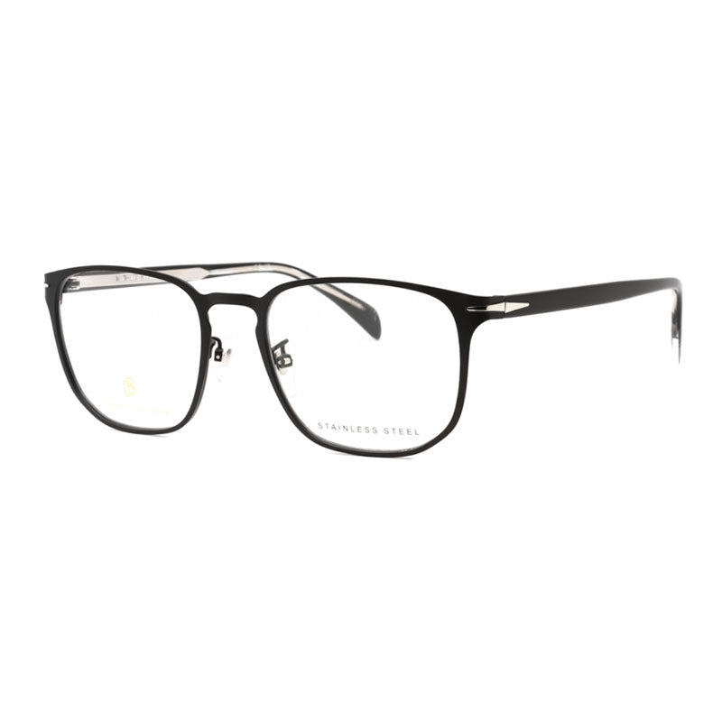 David Beckham Square Full Rim Metal Eyeglasses — Black