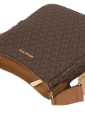 Michael Kors Logo-Printed Coated Canvas Crossbody Bag — Brown