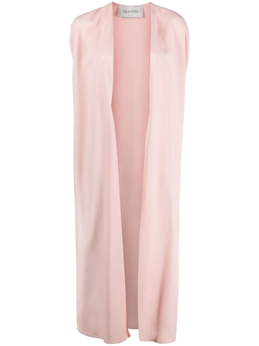 Valentino Side-Slit Silk-Blend Vest — Pink