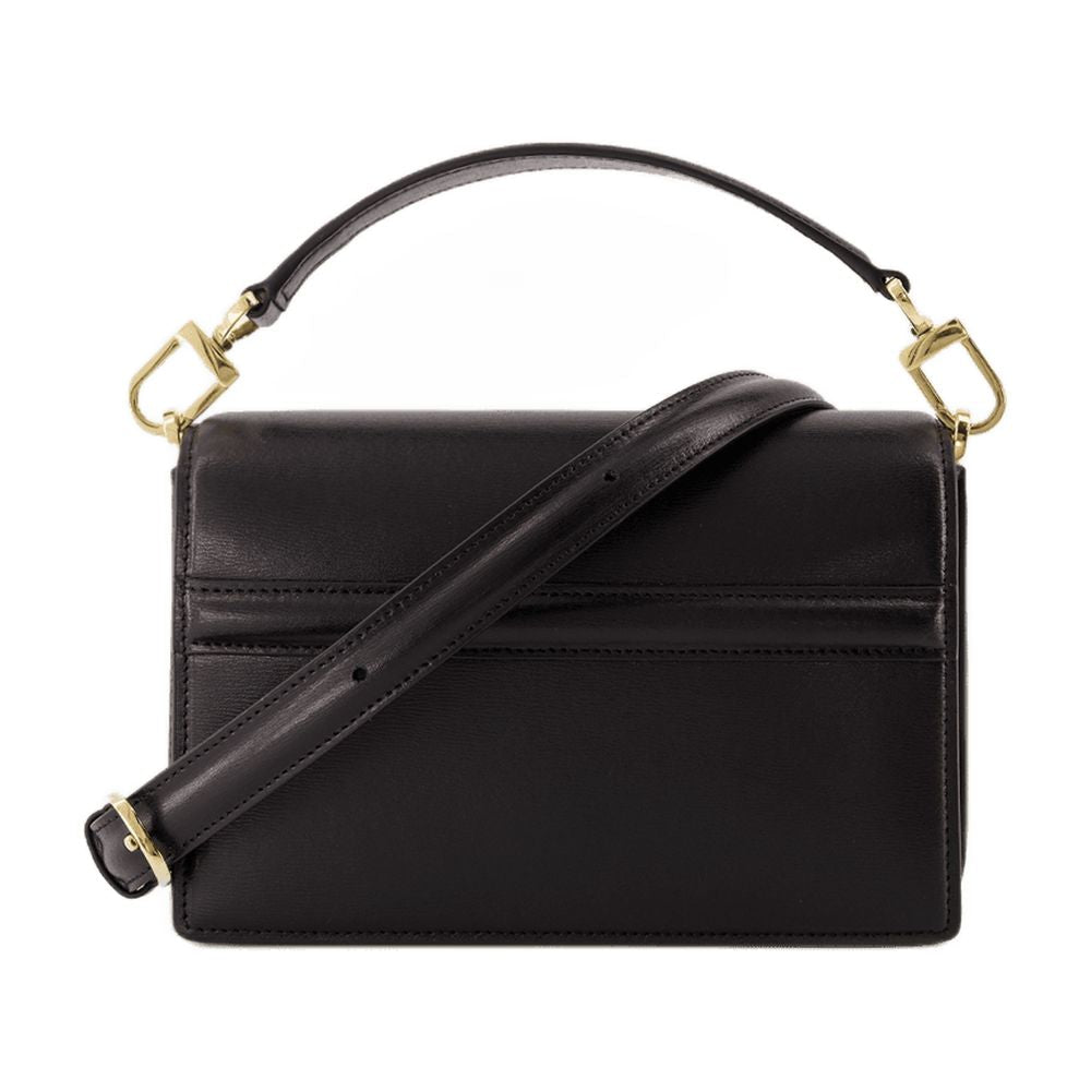 Toteme Mini-T Flap Shoulder Bag — Black