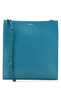 Jil Sander Braided Strap Leather Shoulder Bag — Blue