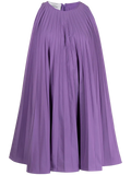 Valentino Pleated Sleeveless Minidress — Purple