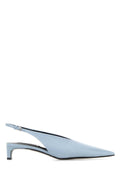 Jil Sander Minimalist Leather Slingback Slingback Heel — Blue