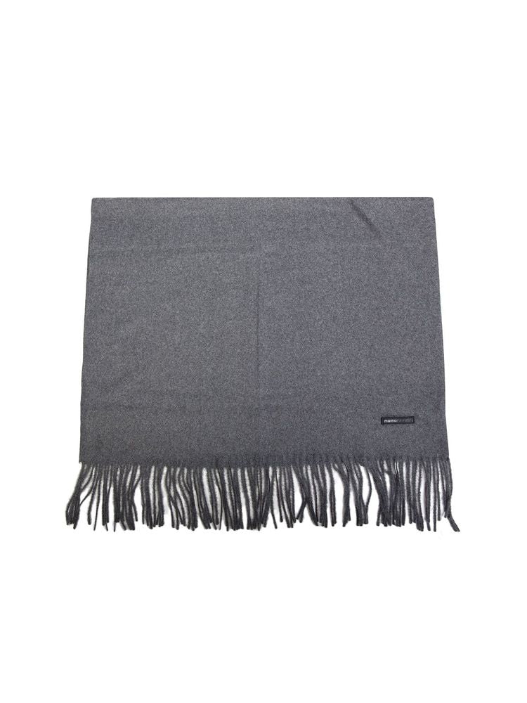 Momo Design Fringed Acrylic Scarf — Gray