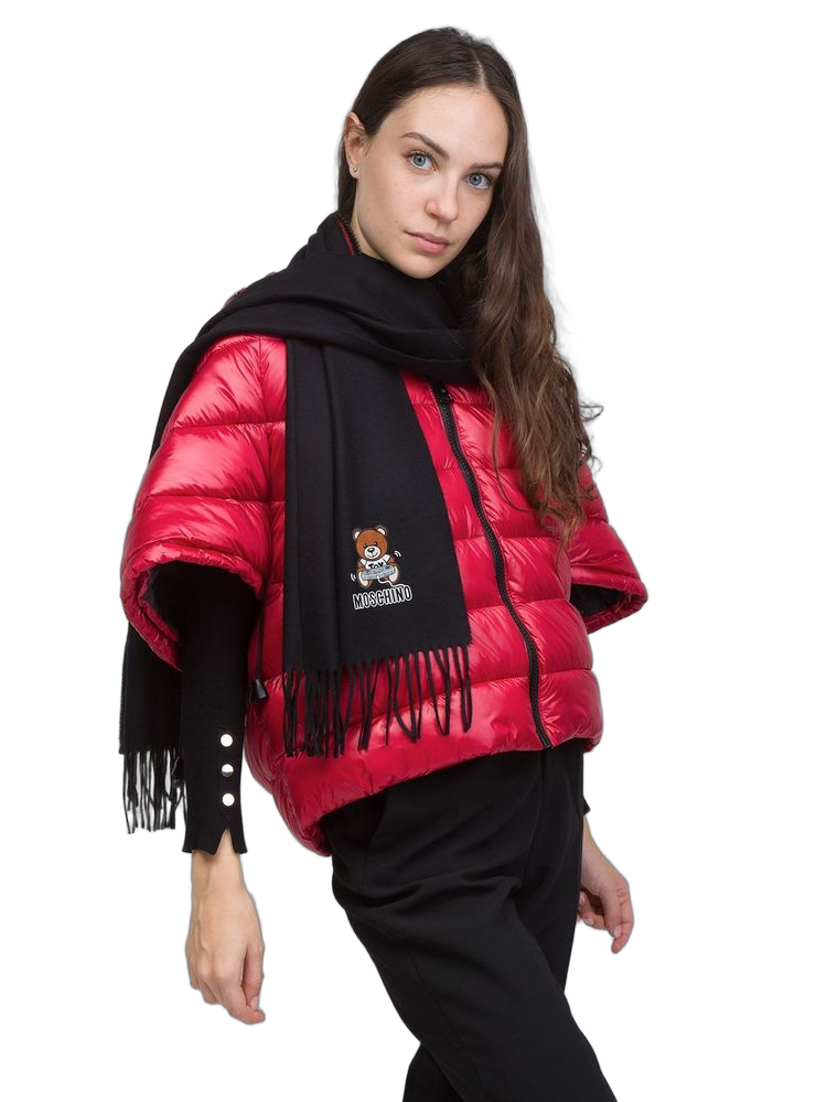 Moschino Lambswool Scarf — Black