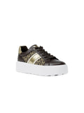 Michael Kors Leopard-Print Canvas Platform Sneaker — Black