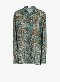 Dries Van Noten Floral Print Shirt — Blue