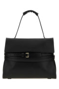 Moschino Leather Shoulder Bag — Black