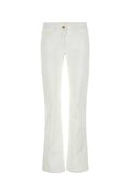 Palm Angels Flared Cotton Jeans — White