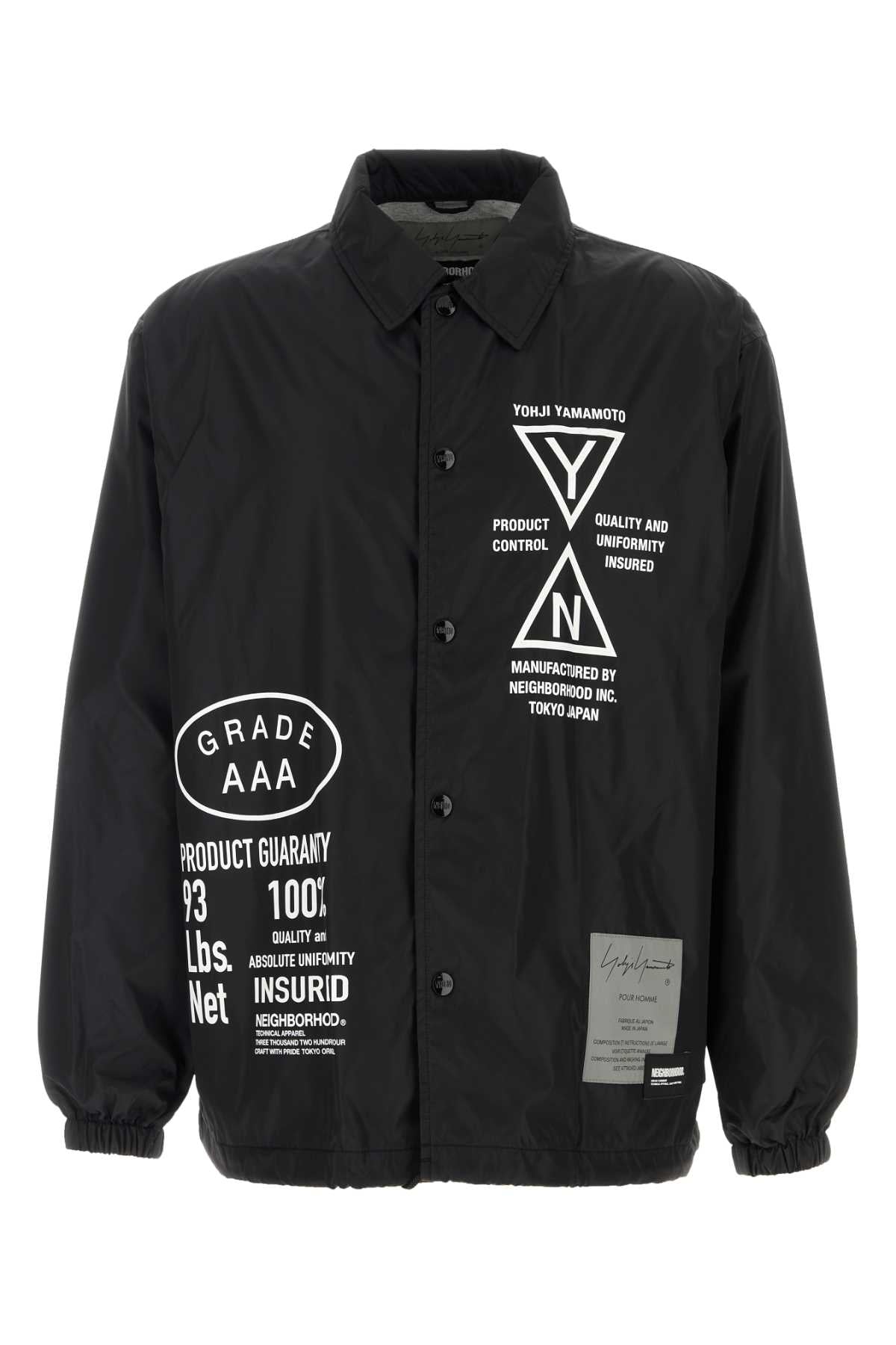 Yohji Yamamoto Nylon Windbreaker Jacket — Black