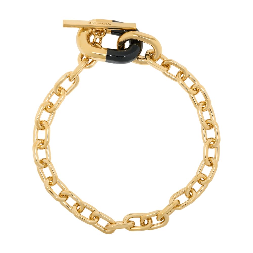 Rabanne Chain-Link Metal Bracelet — Gold