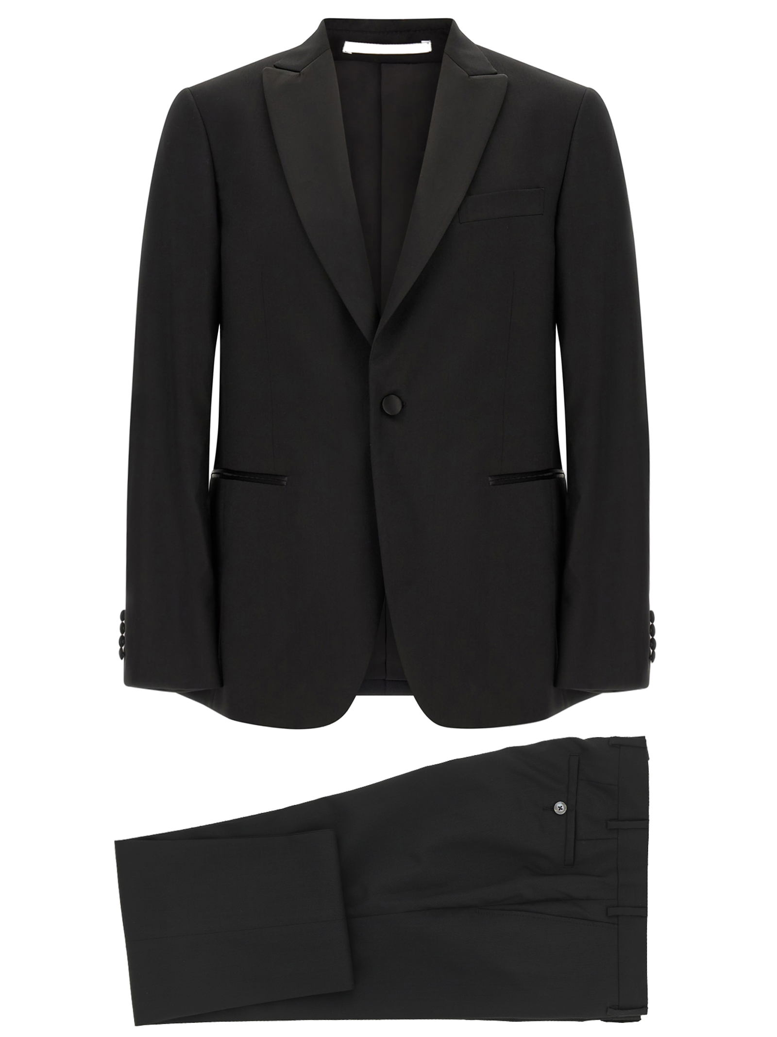 Pal Zileri Wool Pant Suit — Black