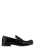 Bottega Veneta Ruched Leather Loafer — Black