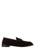 Saint Laurent Suede Moccasin Loafer — Brown
