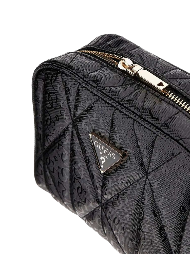 Guess Aldina Camera Crossbody Bag — Black